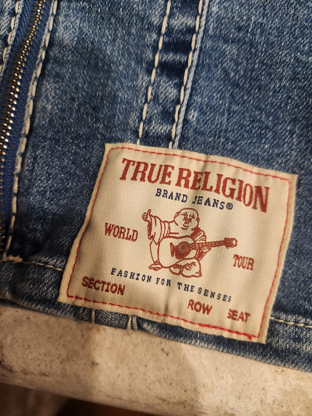 True Religion Denim Crop Tank Top in Medium Blue - Picture 5 of 5